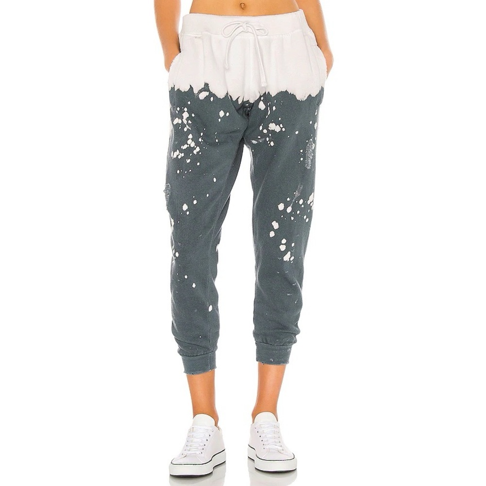 La Detresse Acid Wash Charcoal Sweatpant in Charcoal Size S